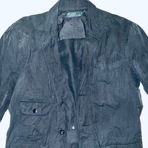 Ralph Lauren Dark Blue Waxed Blazer